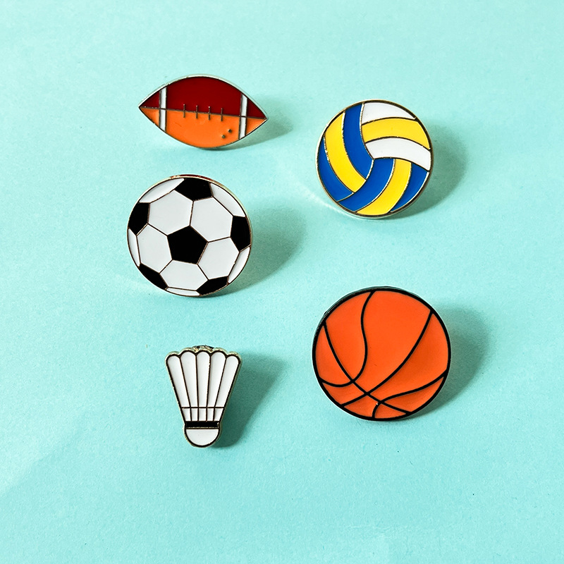 Badminton Icon - Set Bros Bola Olahraga Kartun Pin