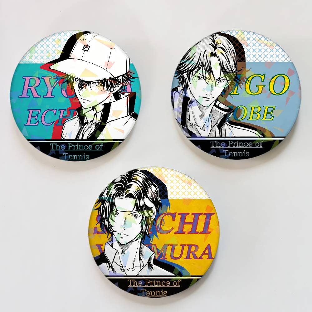 Badminton Icon - Pin Lencana Bulat Anime The P-PrinCe-E