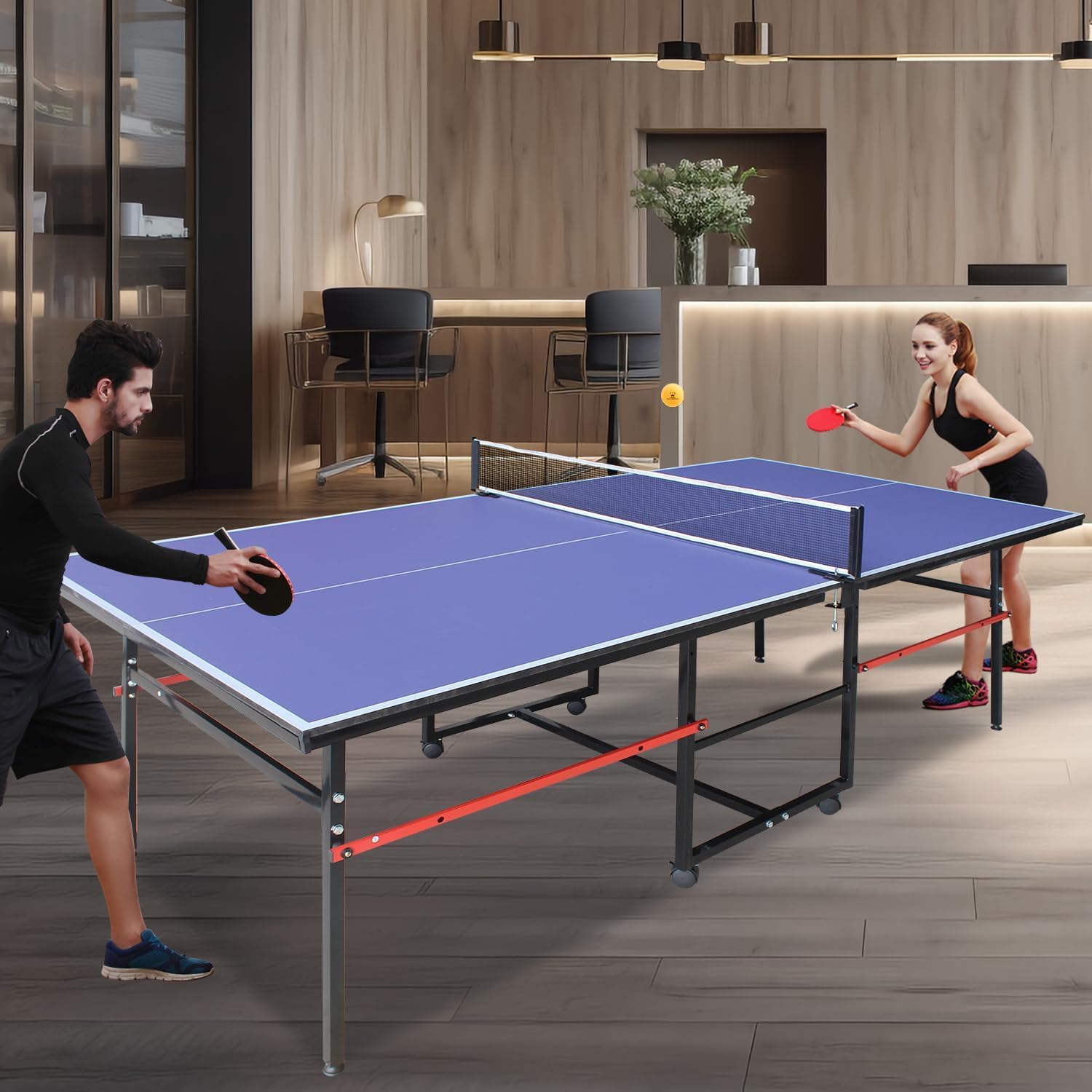 Meja Ping Pong Portabel 8 kaki - Badminton Single ulasan dan harga