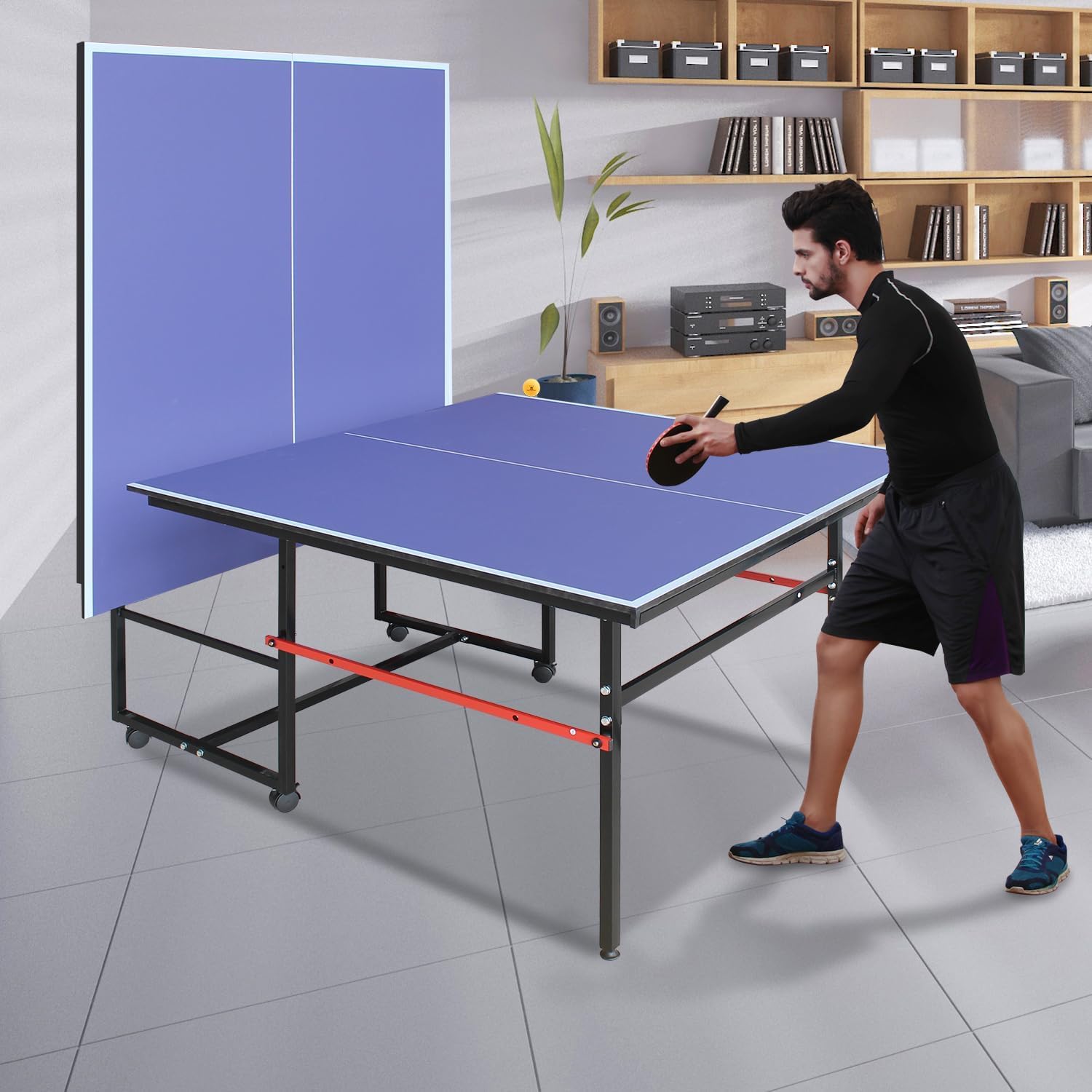 Meja Ping Pong Portabel 8 kaki - Badminton Single ulasan dan harga