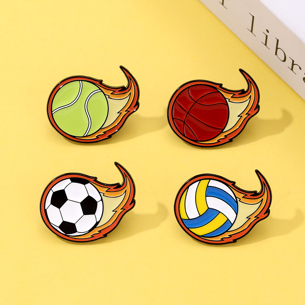 Bros Enamel Bola Api Kartun Pi - Badminton Icon ulasan dan harga